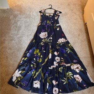 Express Floral Maxi Dress blue